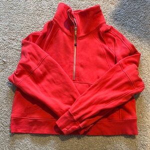 EUC red lululemon half zip sweatshirt